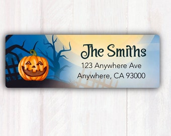 Halloween Jack O Lantern Address Labels - Personalized Address Labels - Halloween Return Address Labels - Return Address Labels Stickers