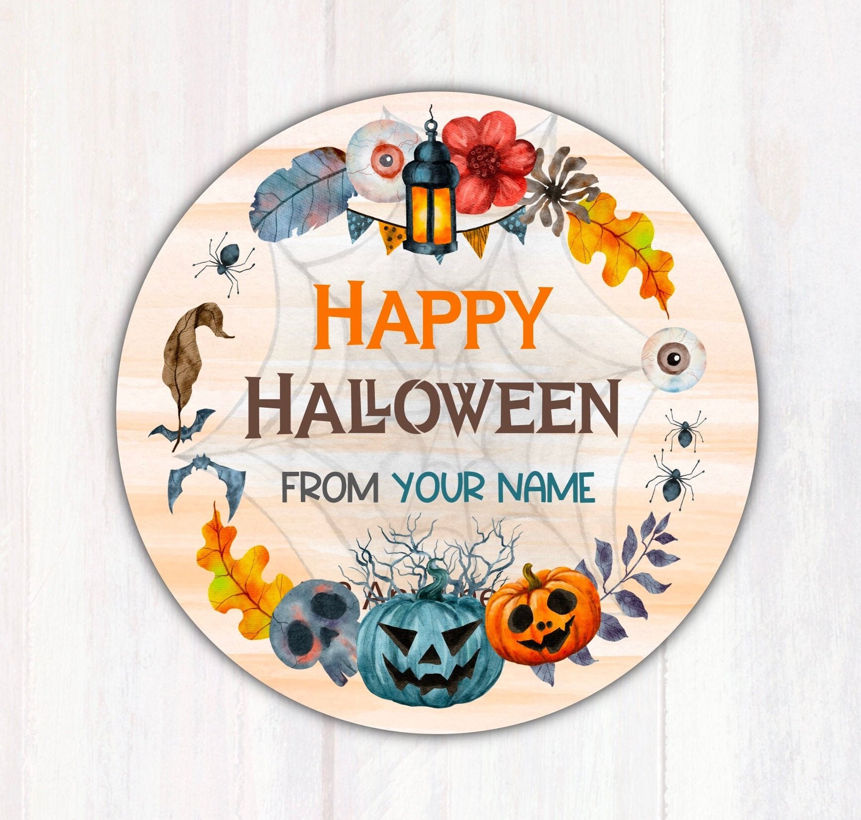 Halloween Treat Bag Labels - Halloween Goodie Bag Labels -Halloween Treat Bag Stickers - 1.67” Round Stickers - Halloween Candy Jar Labels