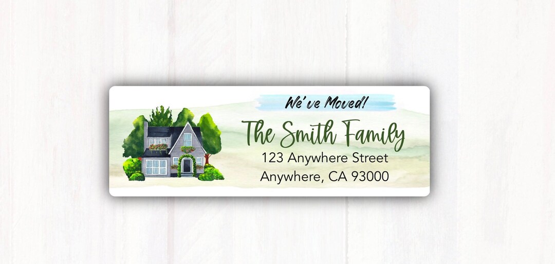 New Address Stickers Labels Weve Moved Personalized Address Labels New