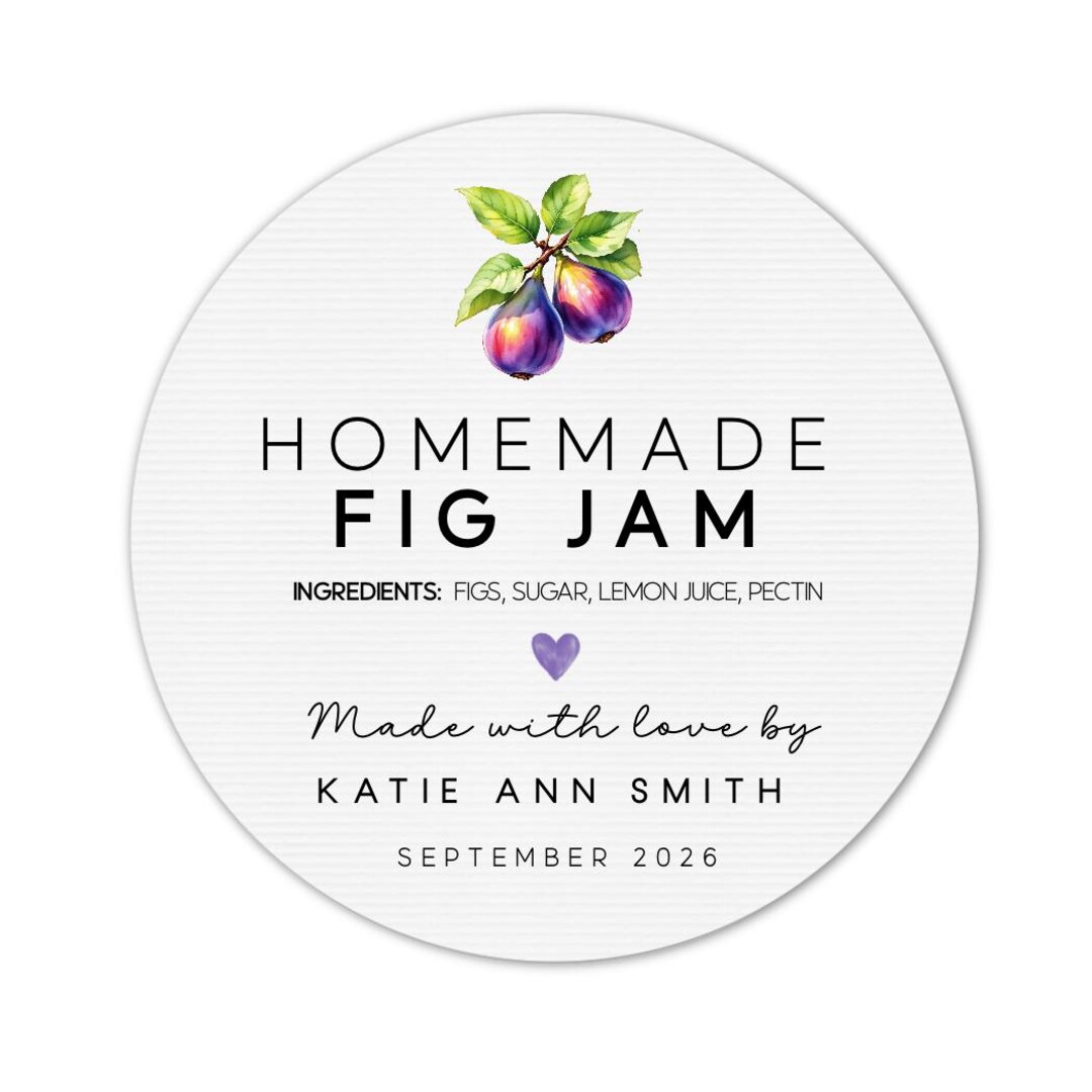 PRINTED: Homemade Fig Jam Labels – 2