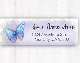 Butterfly Address Labels -  Personalized Butterfly Return Address Labels - Customized - Printed Return Address Label Stickers