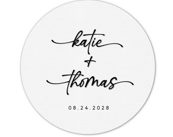 Personalized Wedding Stickers, Custom Favor Labels with Couple Names and Date, Wedding Favor Stickers, Personalized Wedding Labels