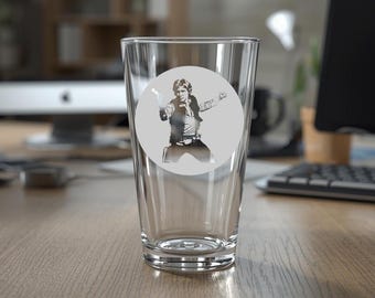 Personalized Han Solo Glassware | Engraved Pint Glass, Tankard & Coaster | Rebel Alliance Gift, Star Wars Barware for Him