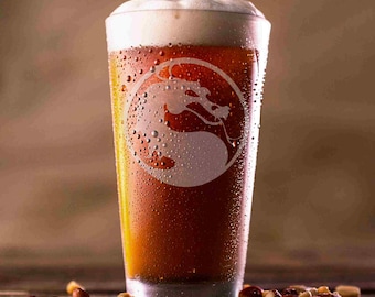 Mortal Kombat Custom Glassware Collection - Pint Glass, Tankard, Mirror, Coaster, Vinyl Design, Giftware - Handmade