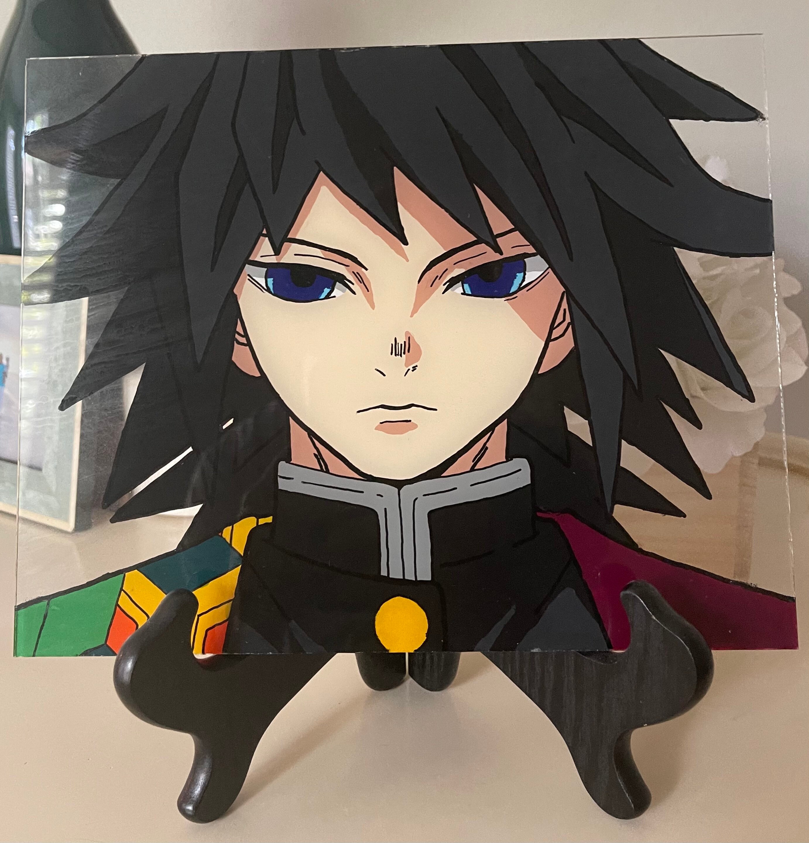 anime glass painting anime glass painting