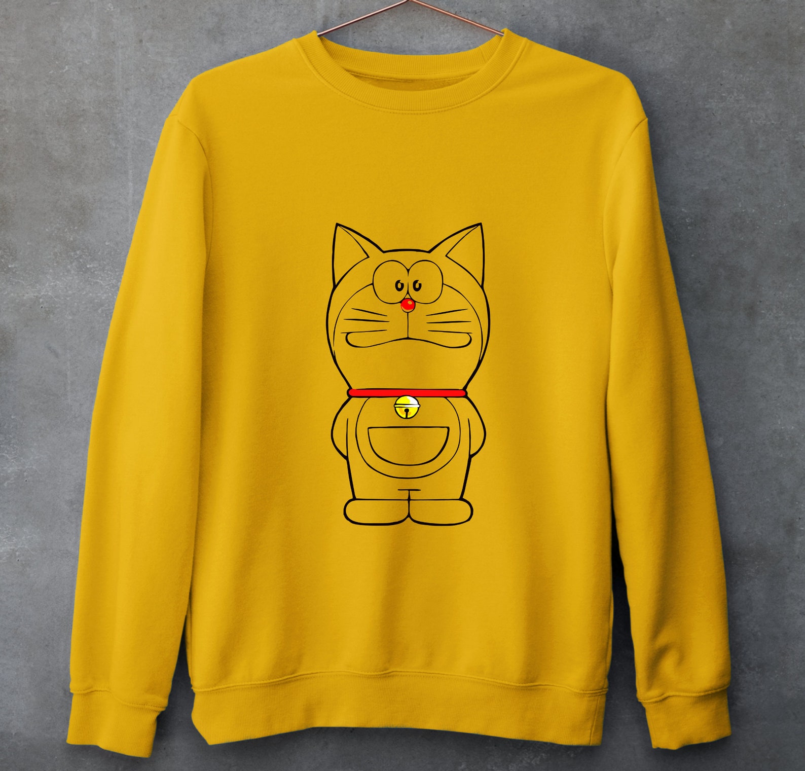 Retro Sweater Doraemon With Ears Harajuku Sweatshirt Etsy