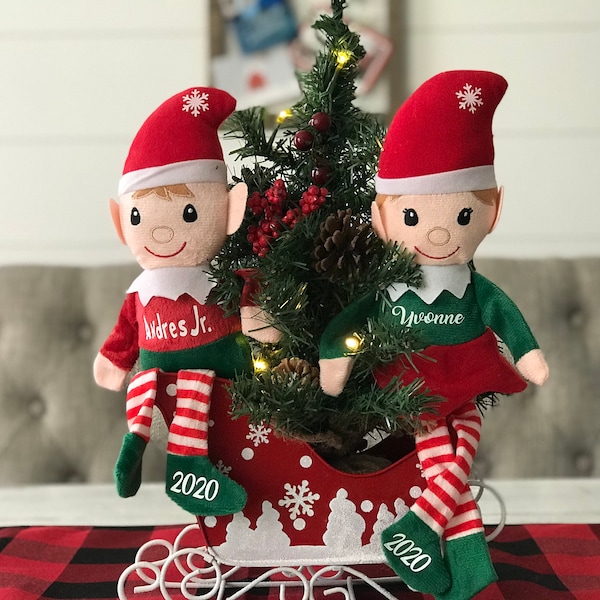 Christmas Elf, Personalized Christmas Elf, Personalized Elves, Plush Elf, Girl Elf, Boy Elf, Kids stocking stuffers, Christmas