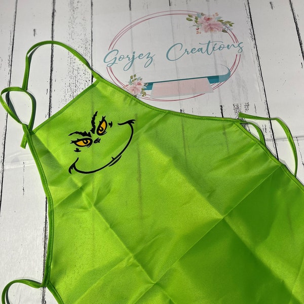 Kids Grinch Apron, Grinch, Kids, Kitchen, Baking,