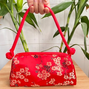 Brokat Seide Handwerk Tasche Retro im chinesischen Stil Handtasche Retro Buttons Knot Clutch Bag