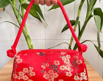 Brocade Silk Craft Bag Retro Chinese style Handbag Retro Buttons Knot Clutch Bag