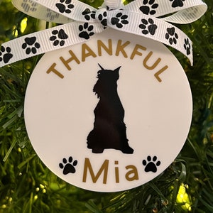 Schnauzer Ornament, Custom Dog Breed Ornament, Personalized Dog Ornament With Name, Schnauzer Dog Mom Gift, Dog SeasonalTree