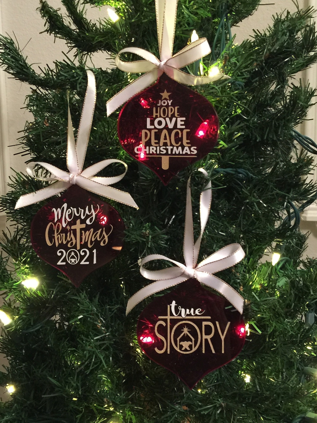 Christian Ornament Gift Set Religious Christmas Ornament Set Etsy