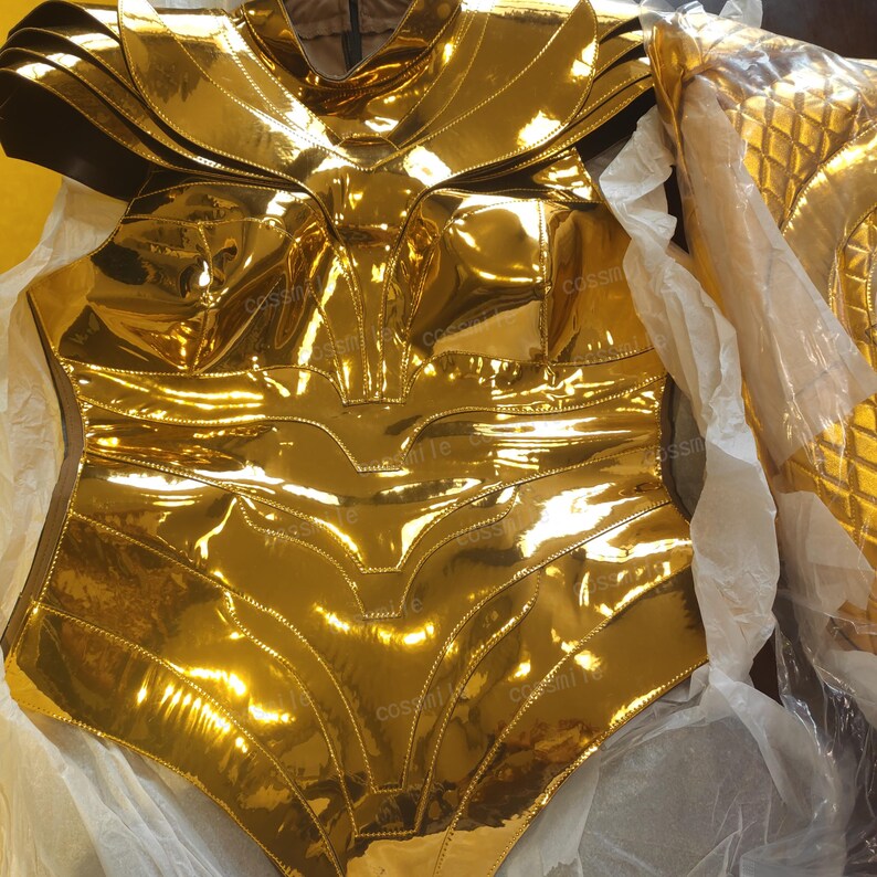 2020 Latest Wonder Woman 1984 Diana Prince Cosplay Costume Halloween Outfit Women/'s Set Golden Battlegear