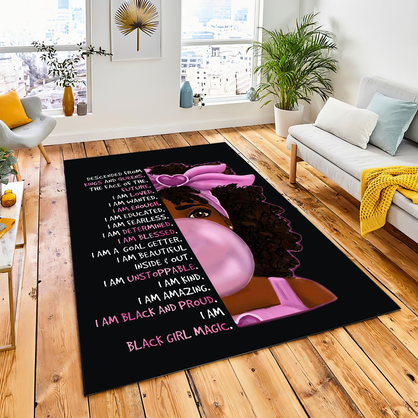 Cute Girl Rug African Girl Modern Carpet Floor Rugs Mat for Etsy