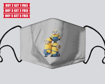 MN#2 WASHABLE ‘Adult//Teens” ~Minions~ FACE MASK