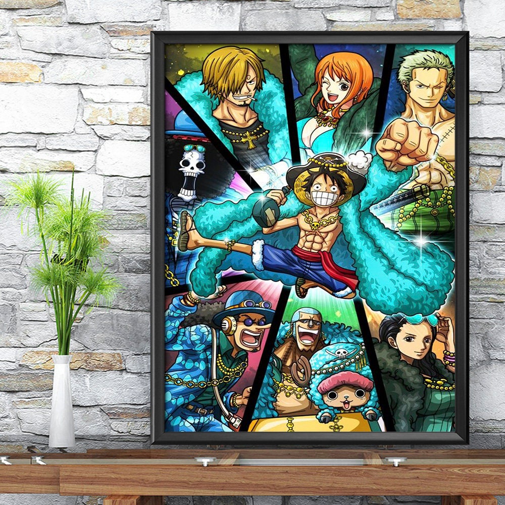 One Piece Poster Anime Poster Wall Art Minimalist Decor Wall Etsy