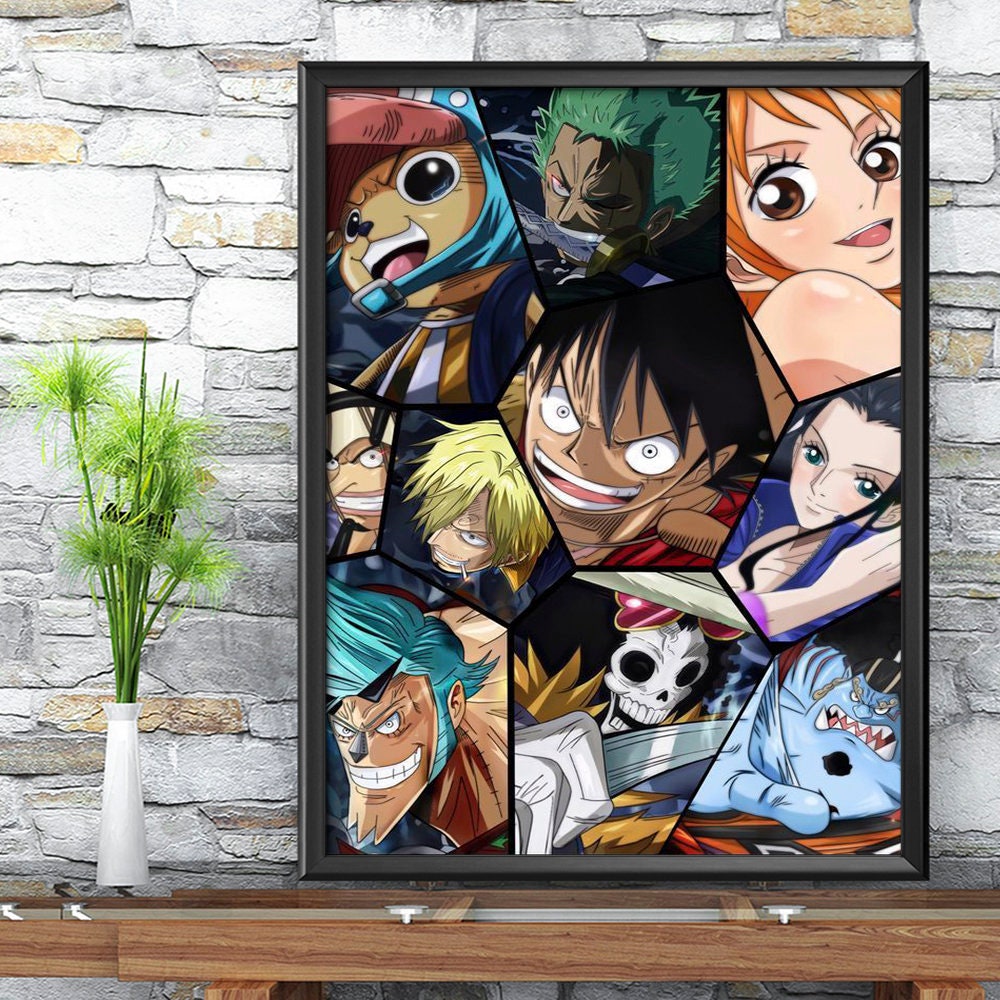 One Piece Poster Anime Poster Wall Art Minimalist Decor Wall Etsy
