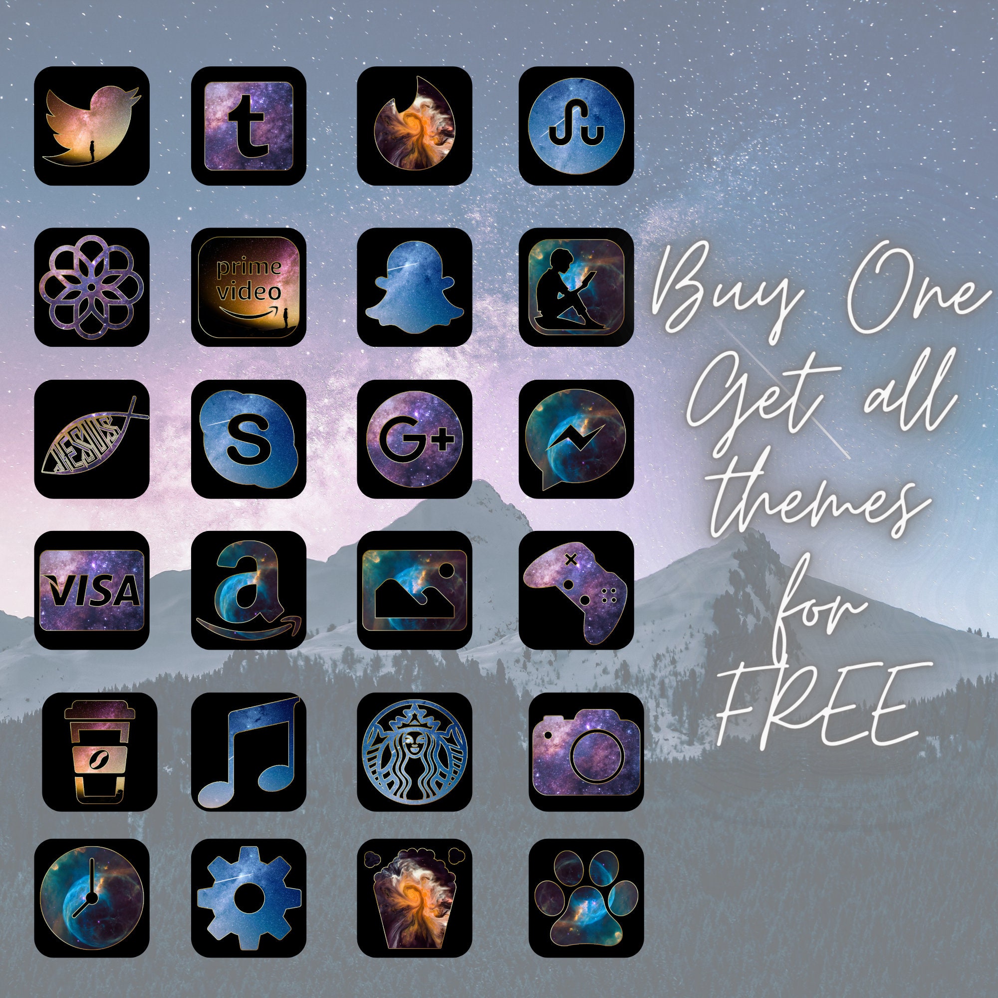 Aesthetic Rose Gold App Covers, iPhone Icons Pack, Home Screen Widget