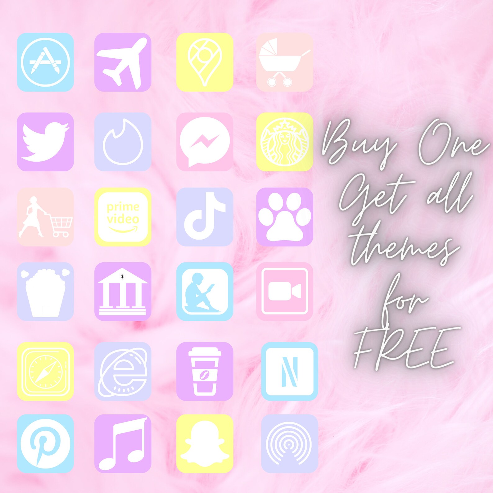 Aesthetic icons ios 14 Transparent icons app ios 14 icons Etsy Italia