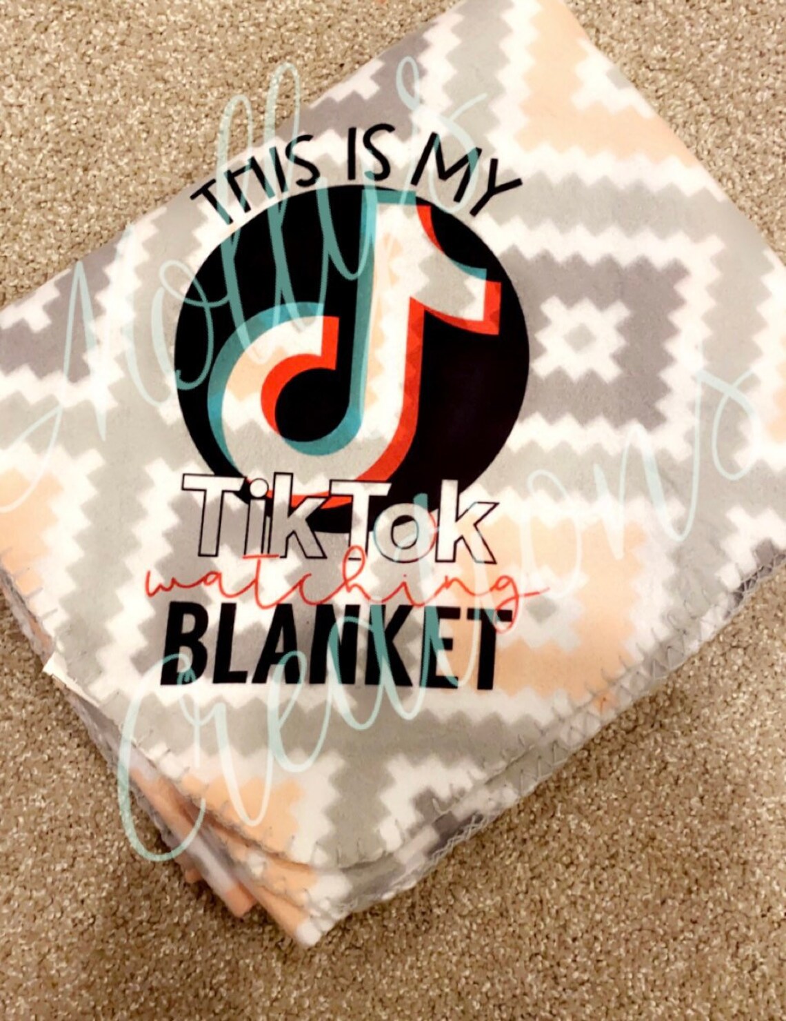 Tiktok Watching Blanket Personalized Tiktok Blanket Etsy