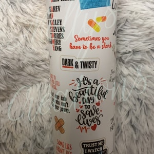 Grey’s Anatomy Fan 20 oz Tumbler