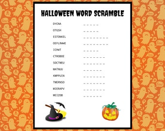 Autumn Word Scramble Printable Puzzle PDF Download Solution | Etsy