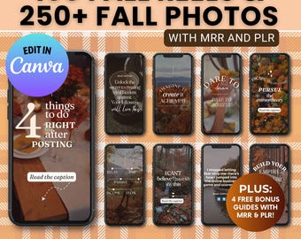 Fall Faceless Reels Collection With Master Resell Rights & Private Label Rights, Autumn Digital Marketing Instagram Reels With MRR and PLR