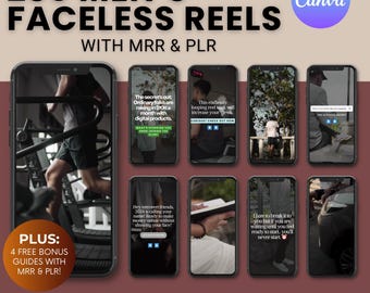 Men's Faceless Reels: 200+ Digital Marketing Videos (MRR & PLR)