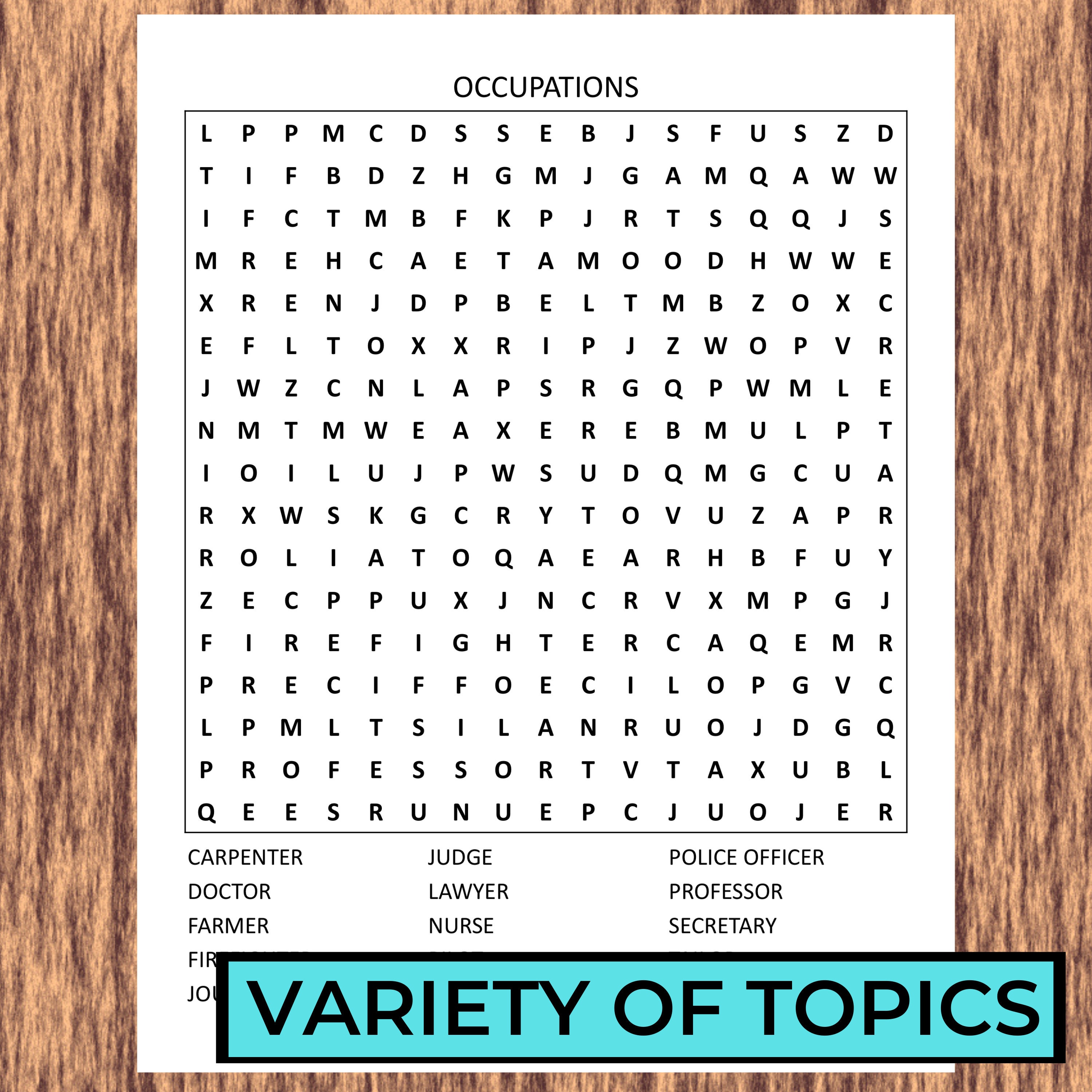 30 Word Searches With Large Print PDF Instant Download | Etsy