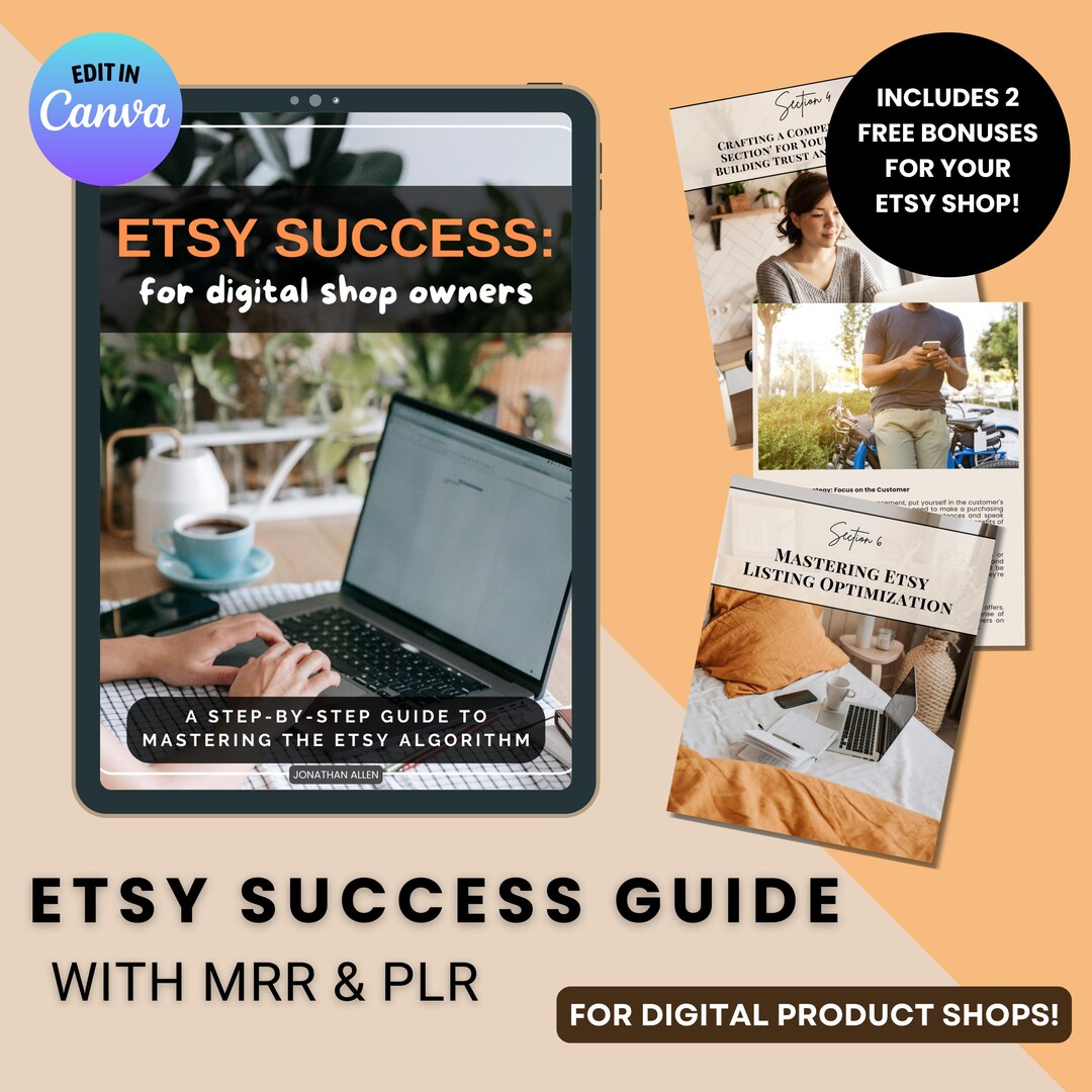 Etsy Success Guide for Digital Product Shops With MRR & PLR, Etsy ...