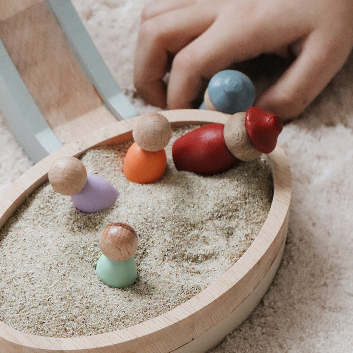 Playground Sandbox Slide Wooden Toys Peg Dolls Waldorf Etsy
