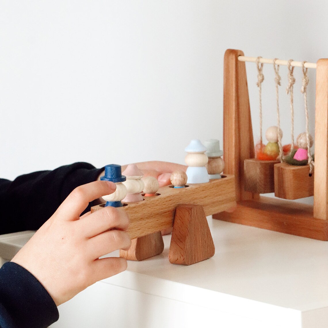 Linka Playground swing set wooden toys peg dolls waldorf Etsy