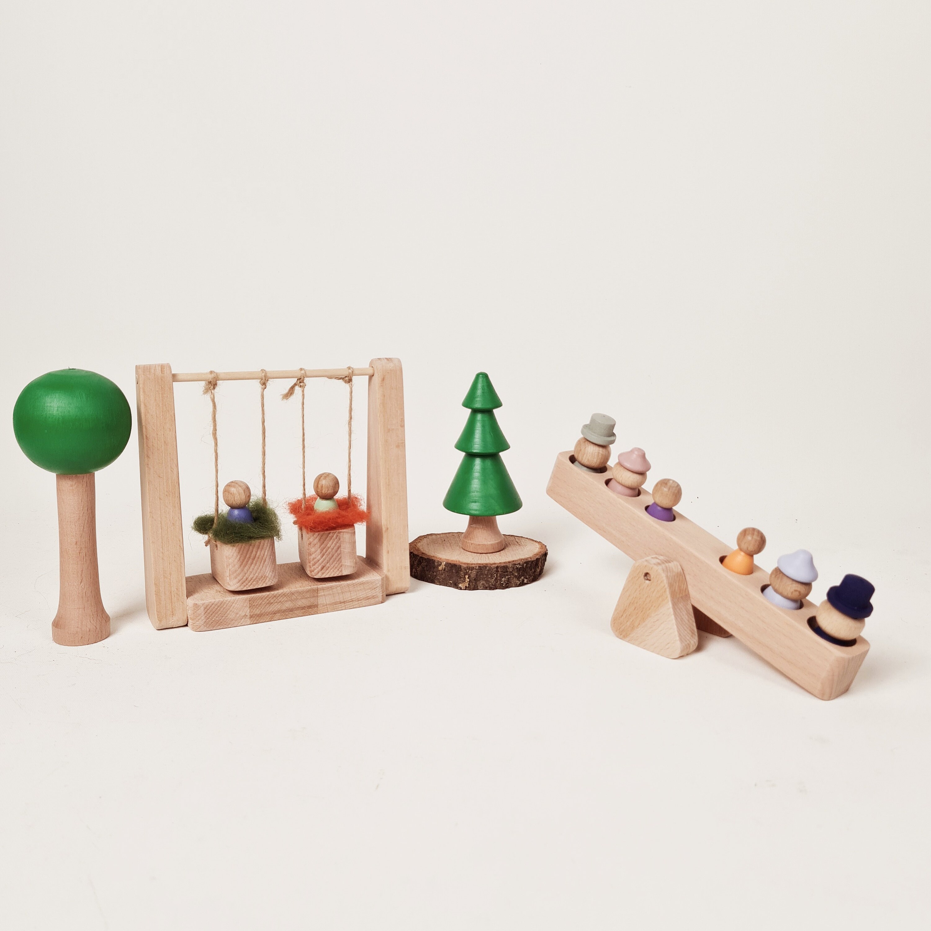 Linka Playground swing set wooden toys peg dolls waldorf Etsy