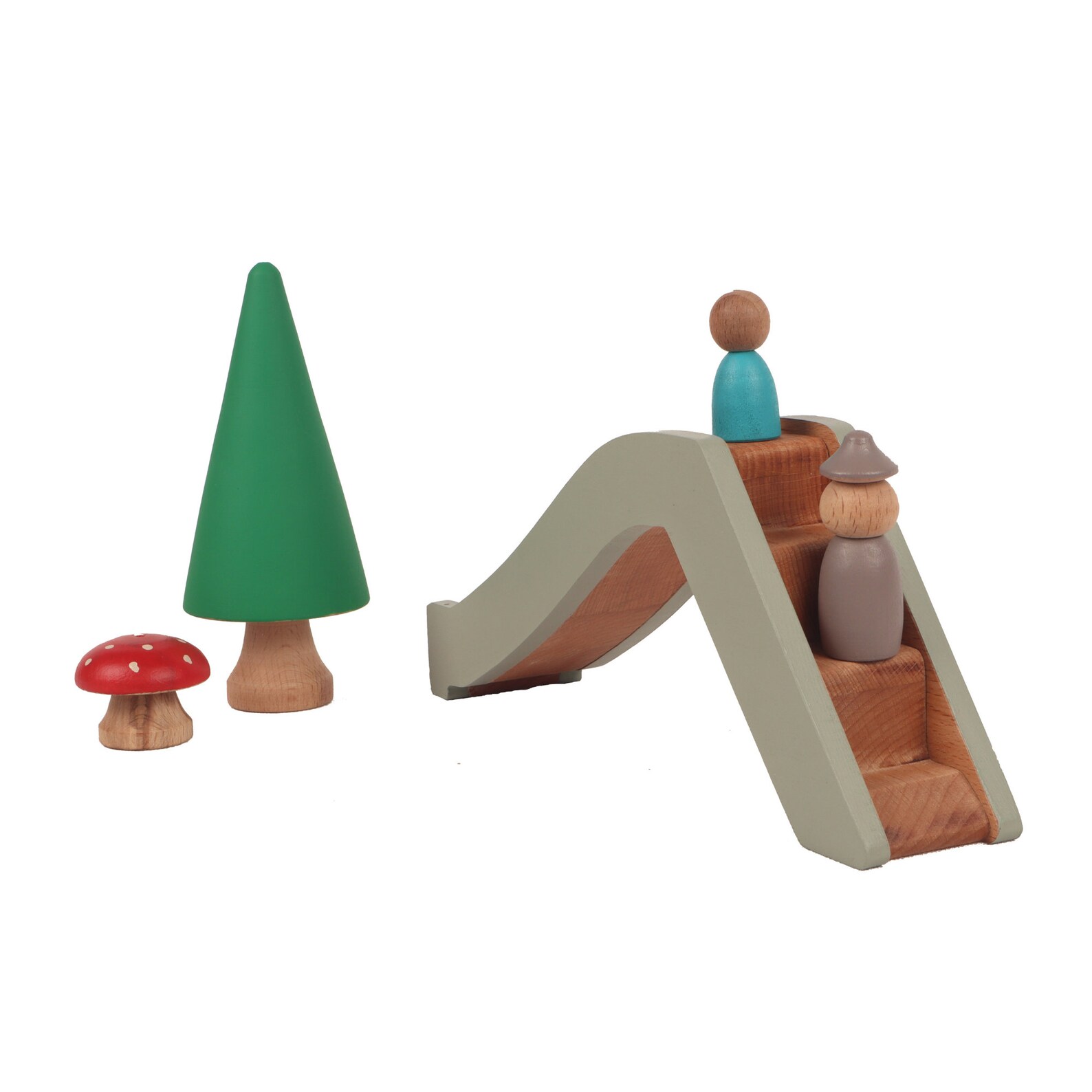 Playground Sandbox Slide Wooden Toys Peg Dolls Waldorf Etsy