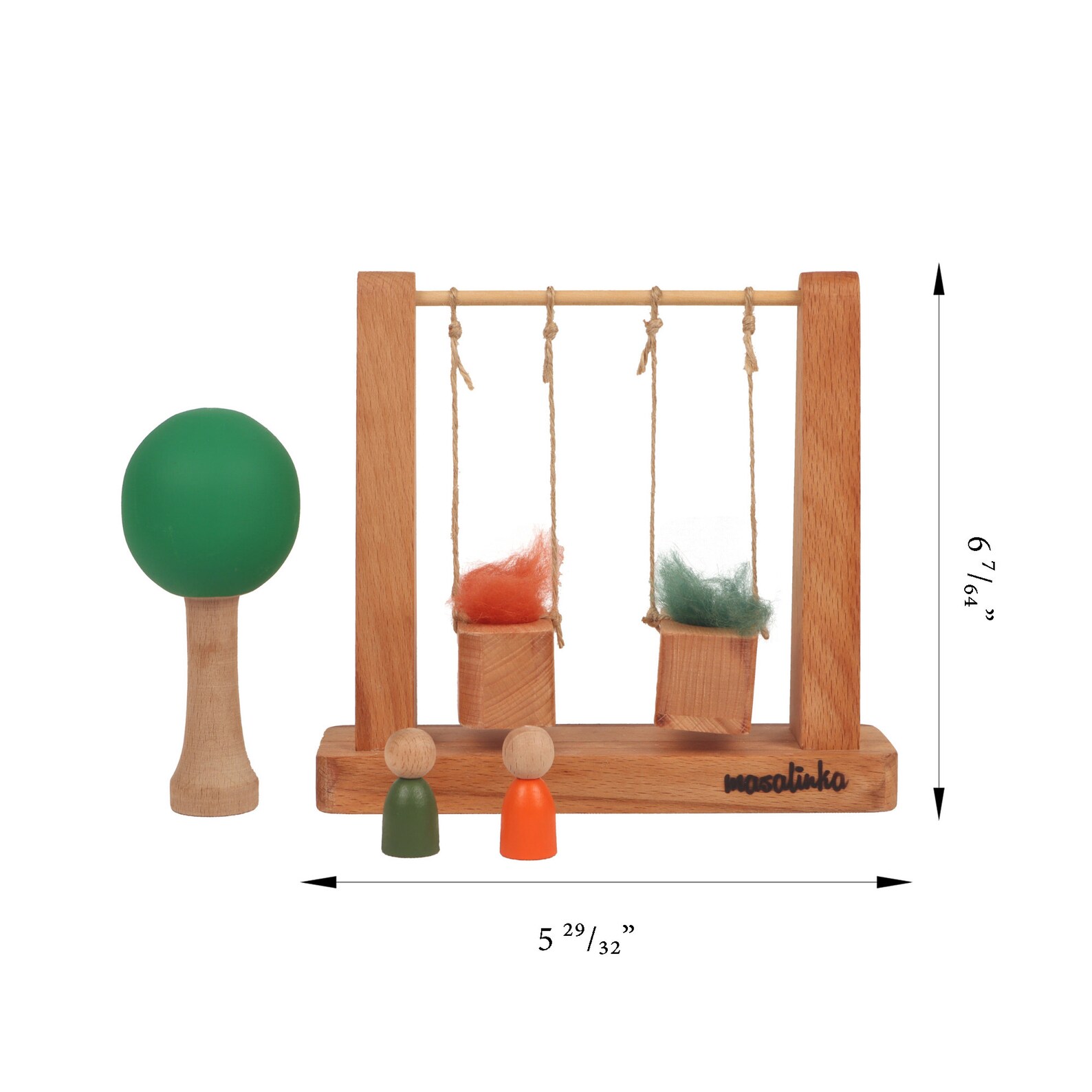 Playground Swing Set Wooden Toys Peg Dolls Waldorf Eco Etsy