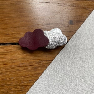 Genuine leather brooch