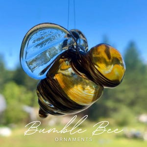 Blown Glass Bumble Bee Ornaments