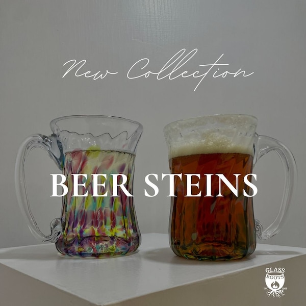 Blown Glass Beer Stein