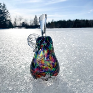 Unique Blown Glass Fruit Pear Perfume Bottle aromatique