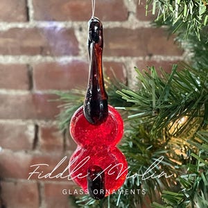 Maritime Kitchen Party Glass Fiddle Ornament