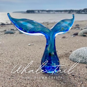 Queue de baleine en verre cristal soufflé à la bouche
