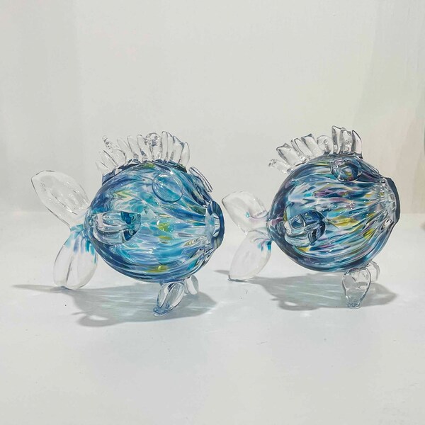 Glass Hanging Fish Etsy