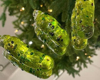 Glass Pickle Ornament