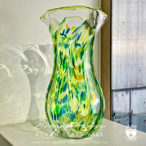 Authentic Blown Glass Bouquet Vase for Flowers