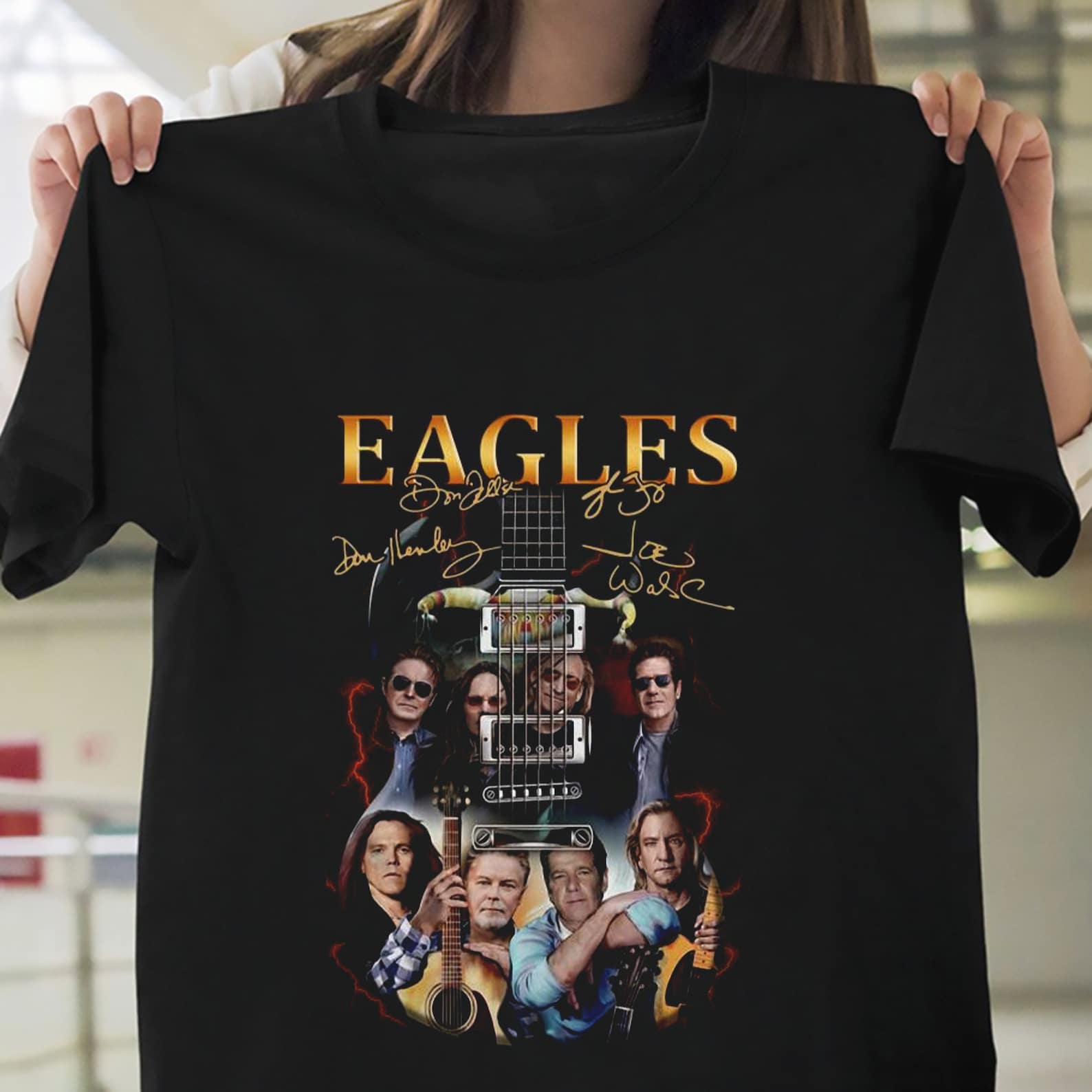 Eagles Band Rock Guitar Signatures TShirt Unisex Eagles Band Etsy