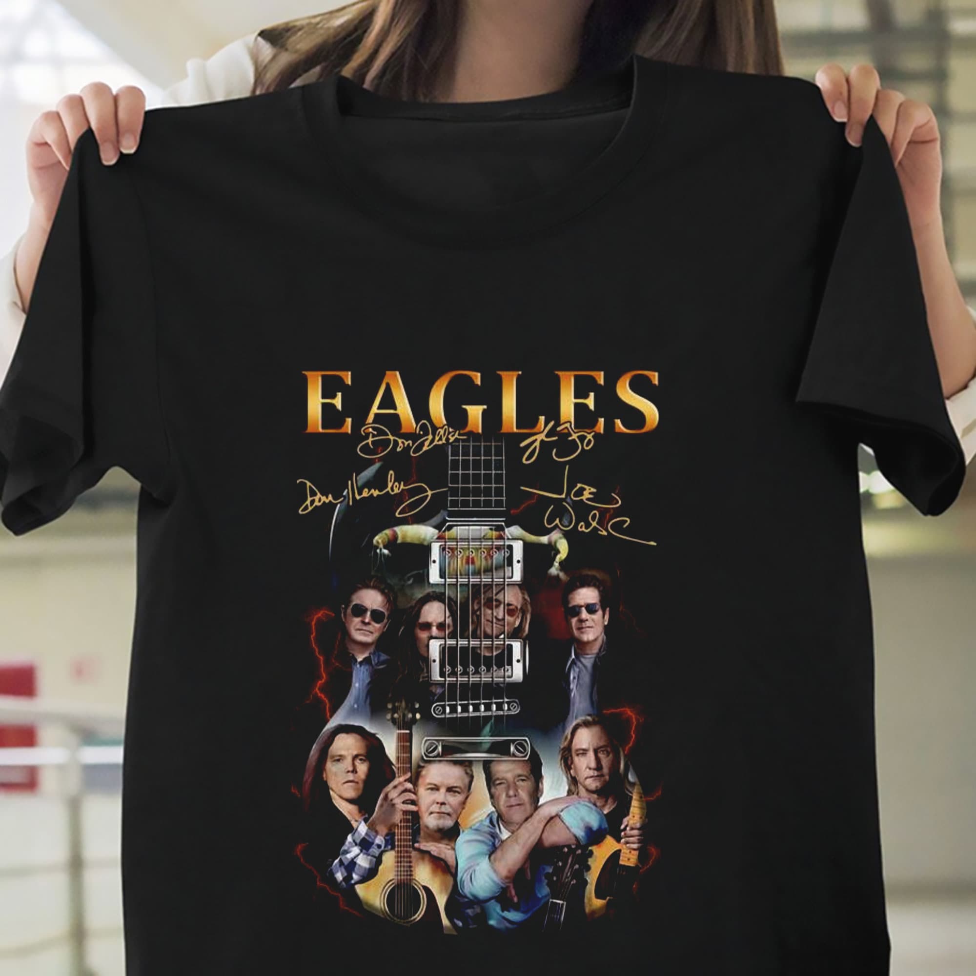 Eagles Band Rock Guitar Signatures TShirt Unisex Eagles Band Etsy