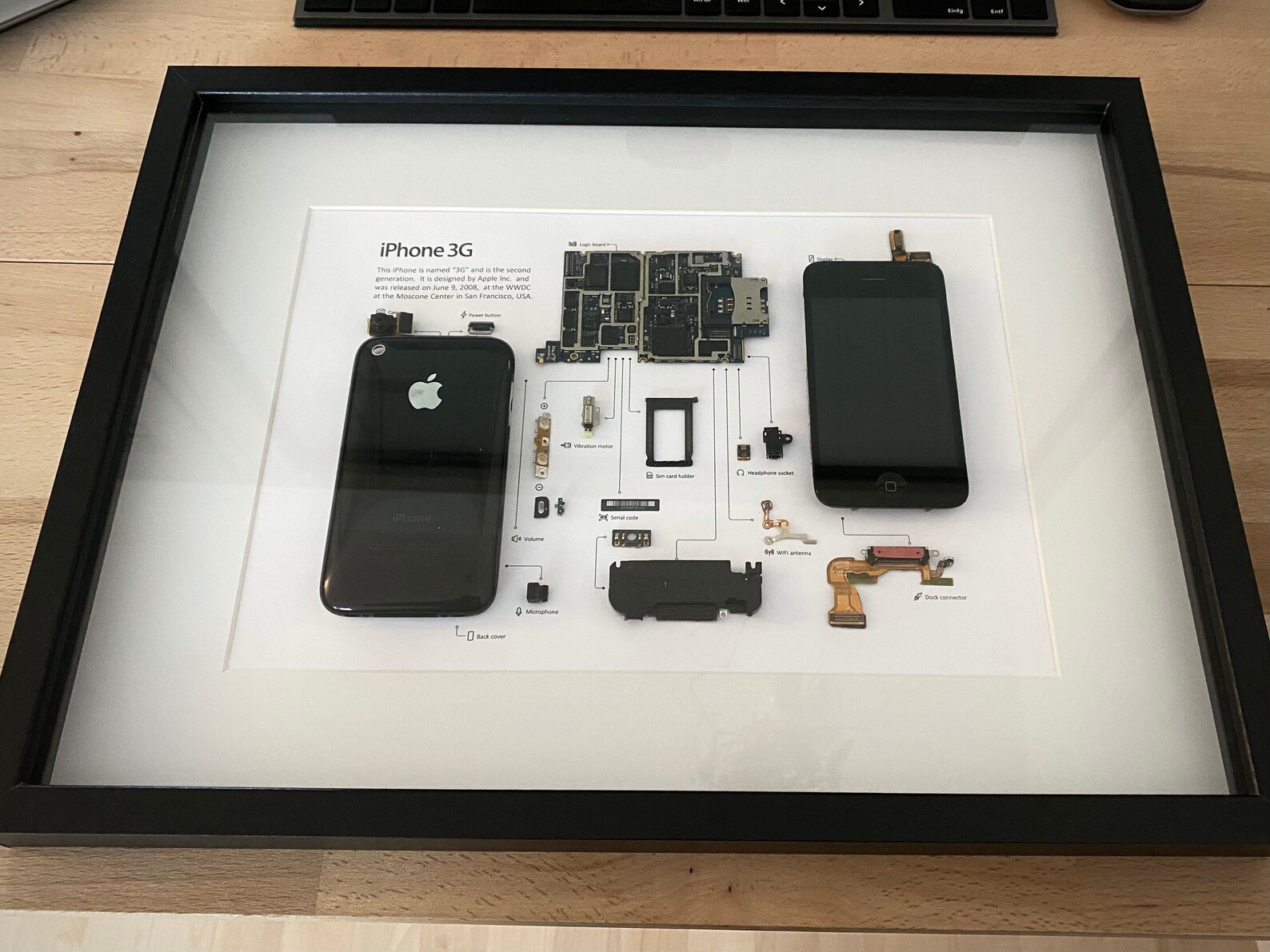 Apple Iphone 3G Framed Artwork 3dpicture Component Teardown / Etsy
