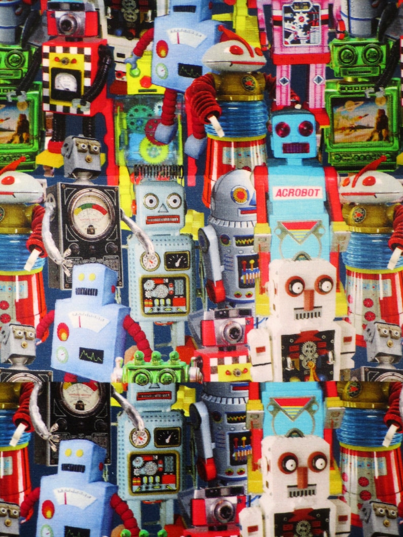 Long sleeve shirt kids shirt colorful robotter sweater made of cotton jersey handmade with love. sweater