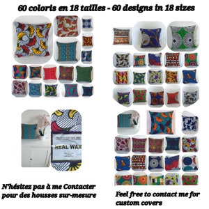 Wax cushion covers with zipper 30x30 - 35x35- 40x40 - 30x40- 45x45- 45x60- 45X70-50x50 - 55x55 -30x50- 30x60- 30x70