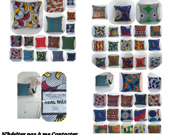 Wax cushion covers with zipper 30x30 - 35x35- 40x40 - 30x40- 45x45- 45x60- 45X70-50x50 - 55x55 -30x50- 30x60- 30x70